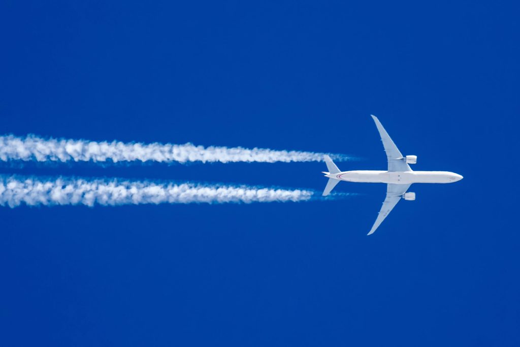 Boeing 777 in the sky