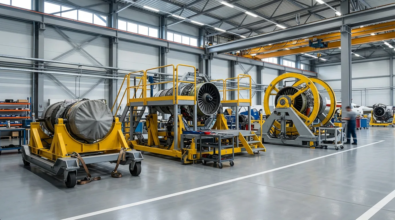 Types of Aircraft Engine Maintenance Stands and Their Specifications